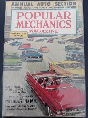 Annual Auto Section Popular Mechanics Magazine January 1959